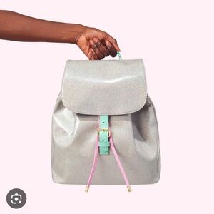 Stoney Clover Lane Flap Backpack Diner Collection Shimmer Cherry on Top NWT HTF